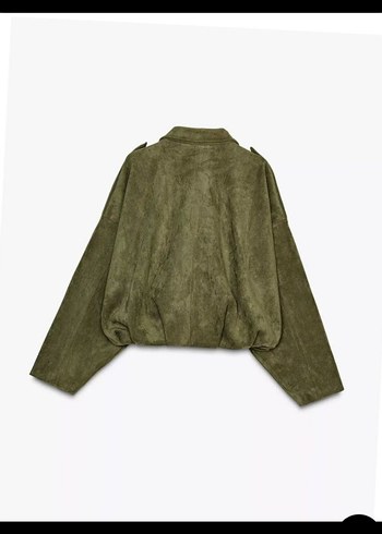 S beden süet görünümlü bomber ceket - Görsel 6