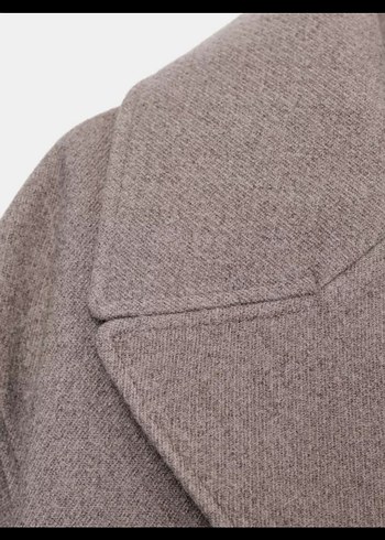 s beden vizon rengi kruvaze kaban - Görsel 3