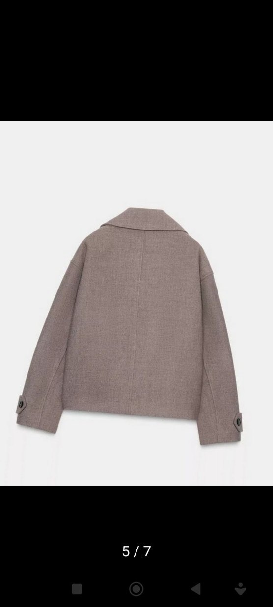 s beden vizon rengi kruvaze kaban - Görsel 2