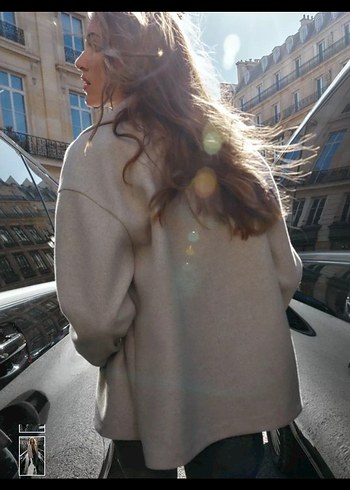 L beden Zara yün kaban - Görsel 3