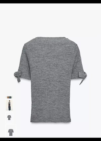 Zara S beden kısa kollu triko kazak - Görsel 6