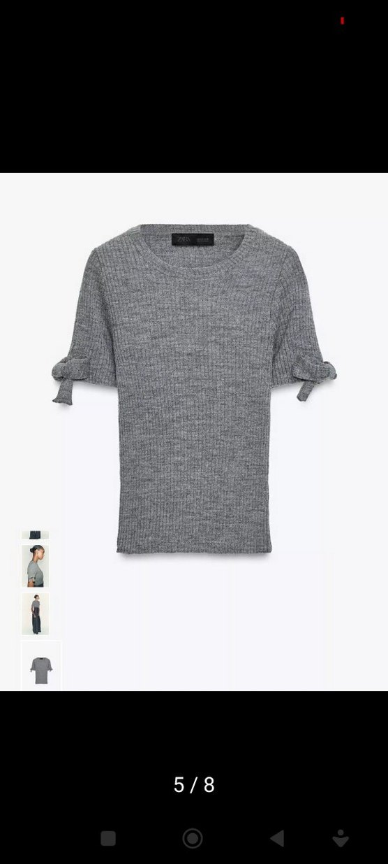 Zara S beden kısa kollu triko kazak - Görsel 5