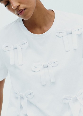 Zara S beden pamuk beyaz t-shirt - Görsel 2