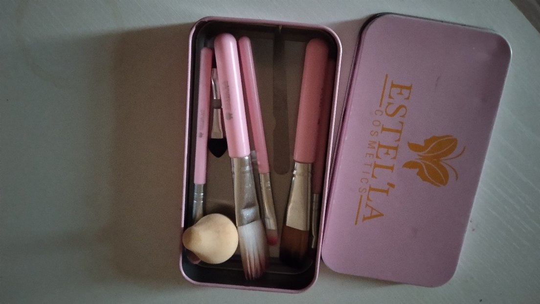 Pastel Pembe Makyaj Fırçası Seti törpü - Görsel 2