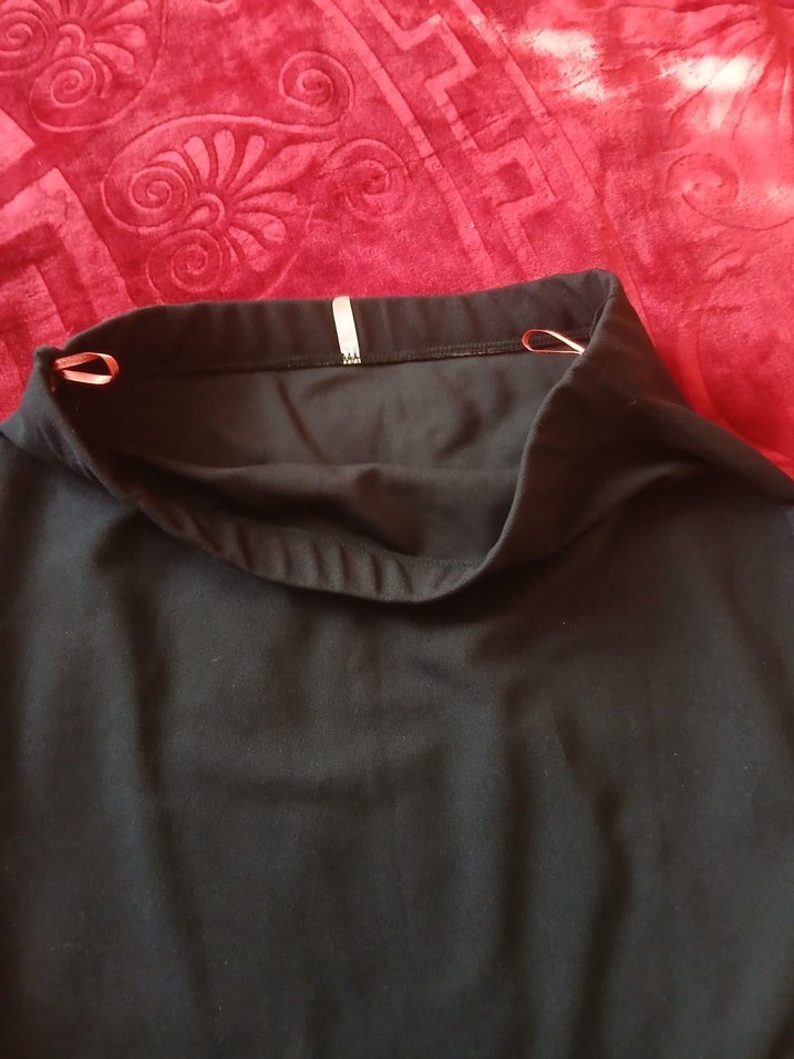 Drapeli Siyah Midi  kalem etek Eteği - Görsel 3