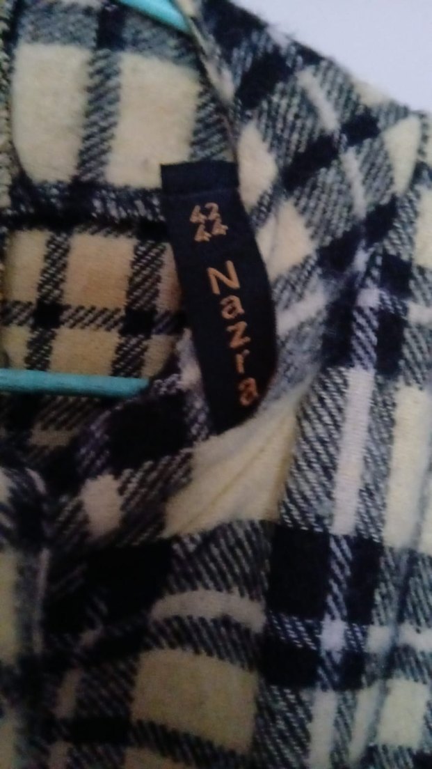 Bej Ekose Desenli Uzun Kadın Elbise - Görsel 4