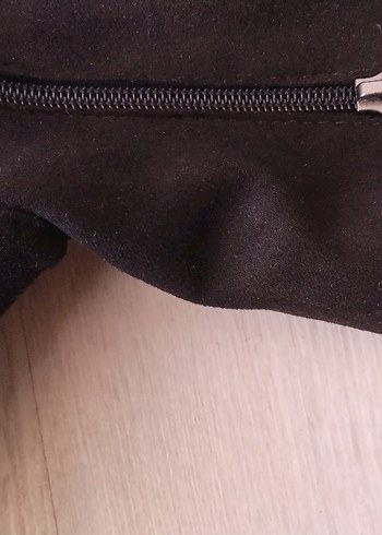 Siyah Süet Tokalı Dizüstü Kadın Çizme - Görsel 9