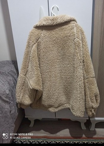 Bej Kadın Peluş Ceket - Görsel 2