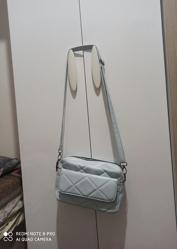 mavi Deri Kadın Omuz Çantası - Görsel 2