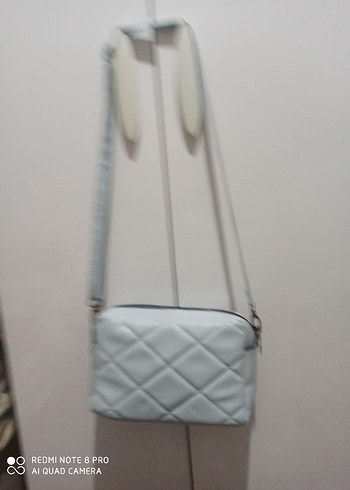 mavi Deri Kadın Omuz Çantası - Görsel 3