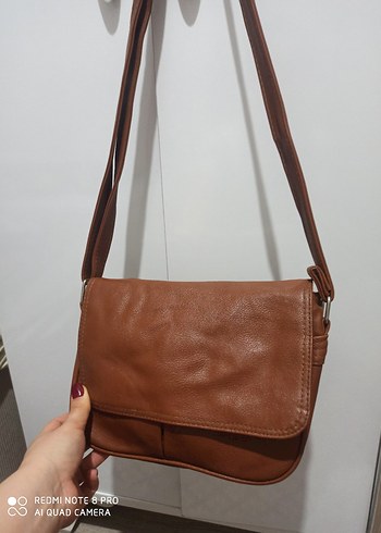 Camel renk Deri Kadın Çapraz Çanta - Görsel 2