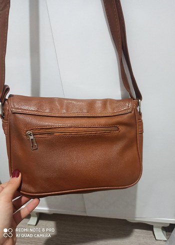 Camel renk Deri Kadın Çapraz Çanta - Görsel 3