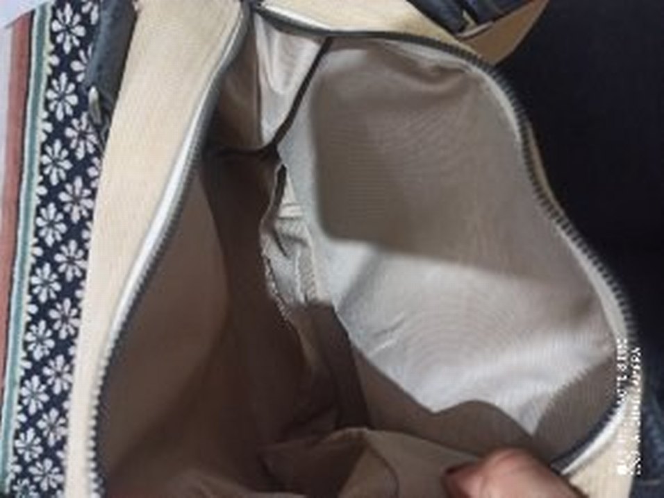 Bej Baskılı Kadın Tote Çanta - Görsel 4