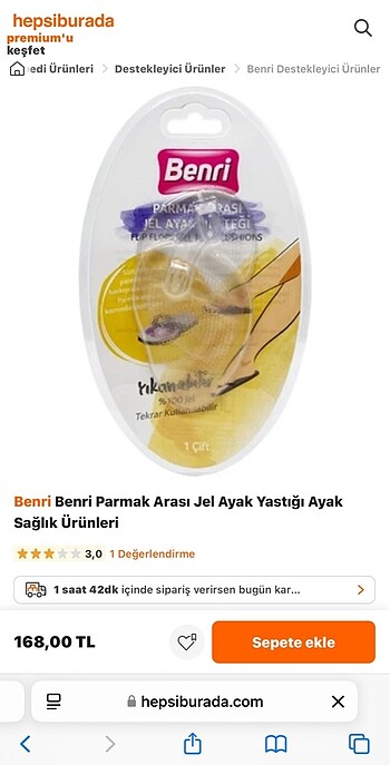 Benri Benri parmak arası jel ayak yastığı