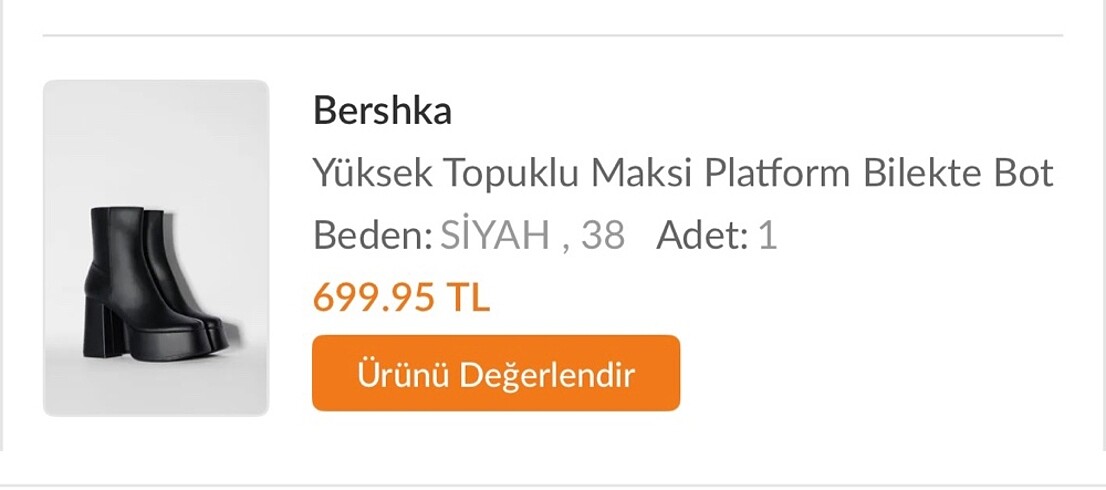 Bershka topuklu platform ayakkabı