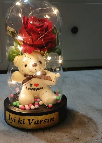 ayıcıklı ışıklı teraryum - Görsel 2