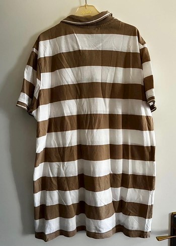 Bej Çizgili Erkek Polo Tişört - Görsel 3