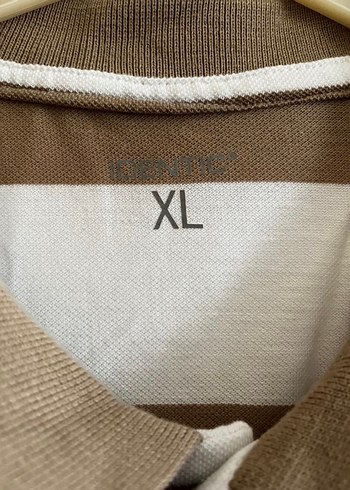 Bej Çizgili Erkek Polo Tişört - Görsel 2