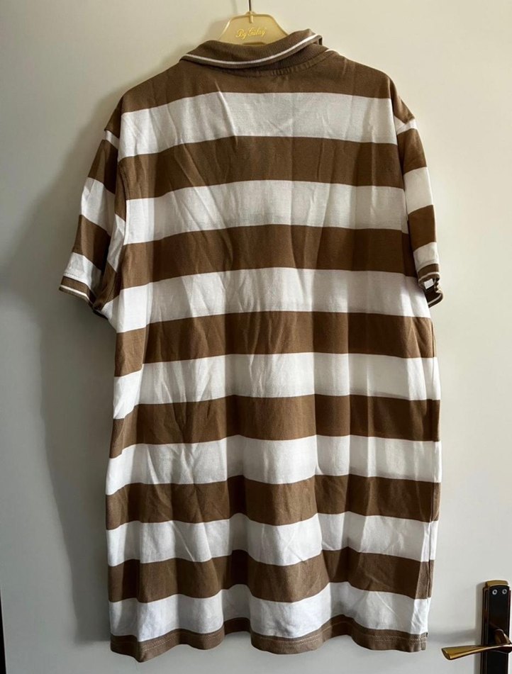 Bej Çizgili Erkek Polo Tişört - Görsel 3