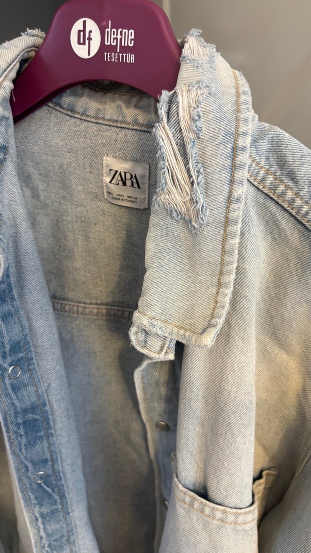 Açık Mavi Yıkamalı Denim Gömlek — görsel 4/7