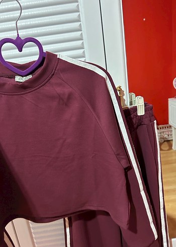 diğer Beden Bordo Oversize Kadın Sweatshirt