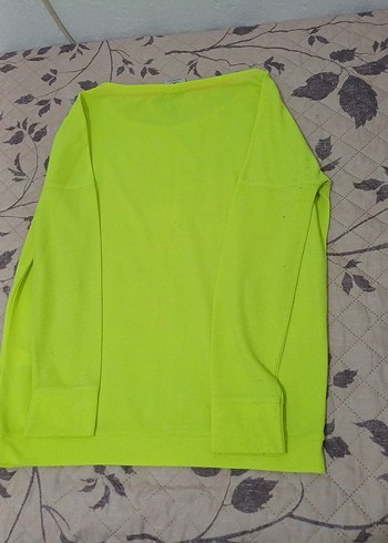 Sarı Baskılı Uzun Kollu Kadın Tişörtü - Görsel 3