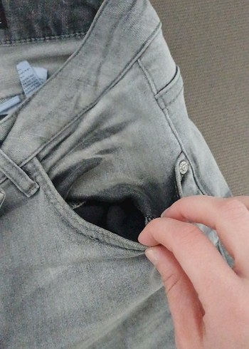 Gri erkekDenim Pantolon - Görsel 5