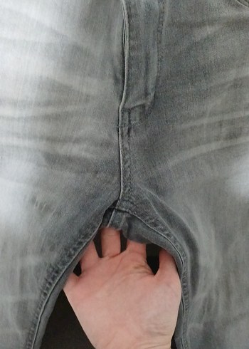 Gri erkekDenim Pantolon - Görsel 4