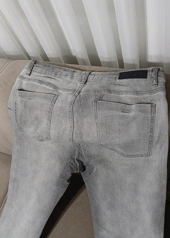 Gri erkekDenim Pantolon - Görsel 9