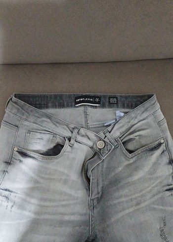 Gri erkekDenim Pantolon - Görsel 6