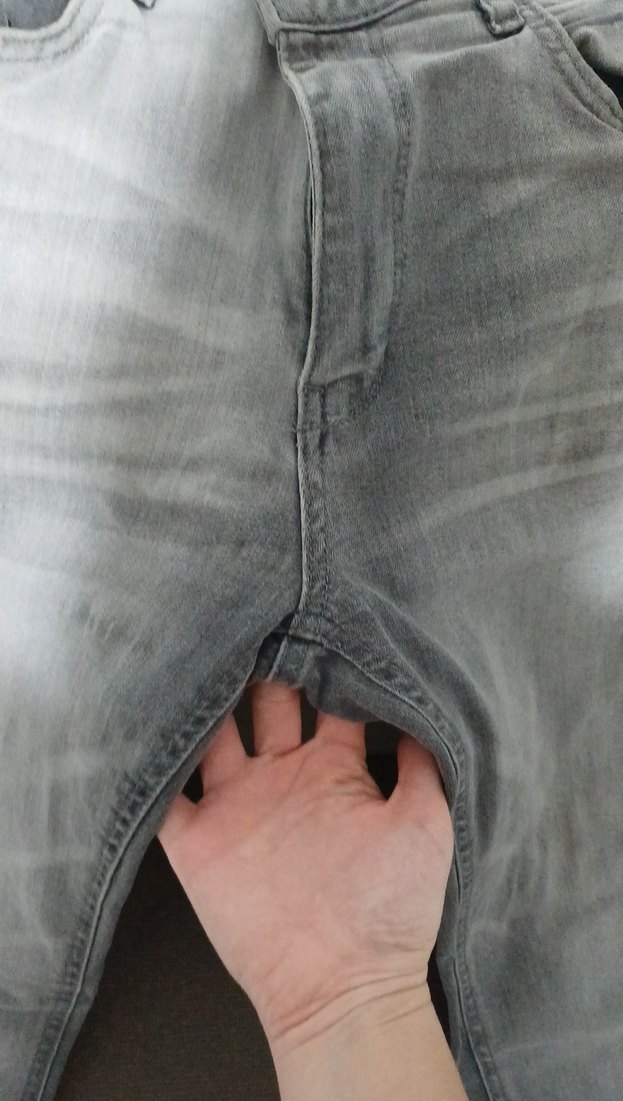 Gri erkekDenim Pantolon - Görsel 4