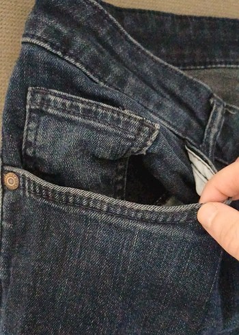 Erkek Lacivert Slim Fit Denim Pantolon - Görsel 6