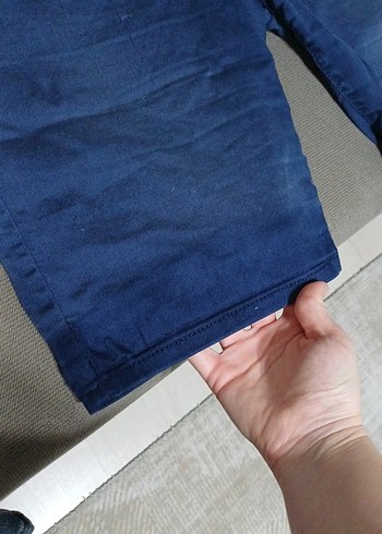 Kadın Mavi Rahat Kesim Kısa Kot Şort - Görsel 2