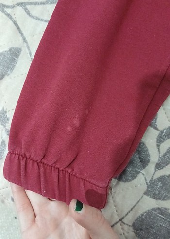 Koyu Kırmızı Kadın Rahat Eşofman Altı - Görsel 3