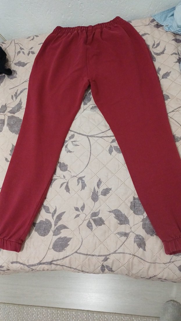 Koyu Kırmızı Kadın Rahat Eşofman Altı - Görsel 5