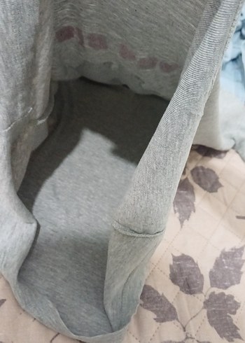 Gri Baskılı kadınUzun Kollu Tişört - Görsel 5