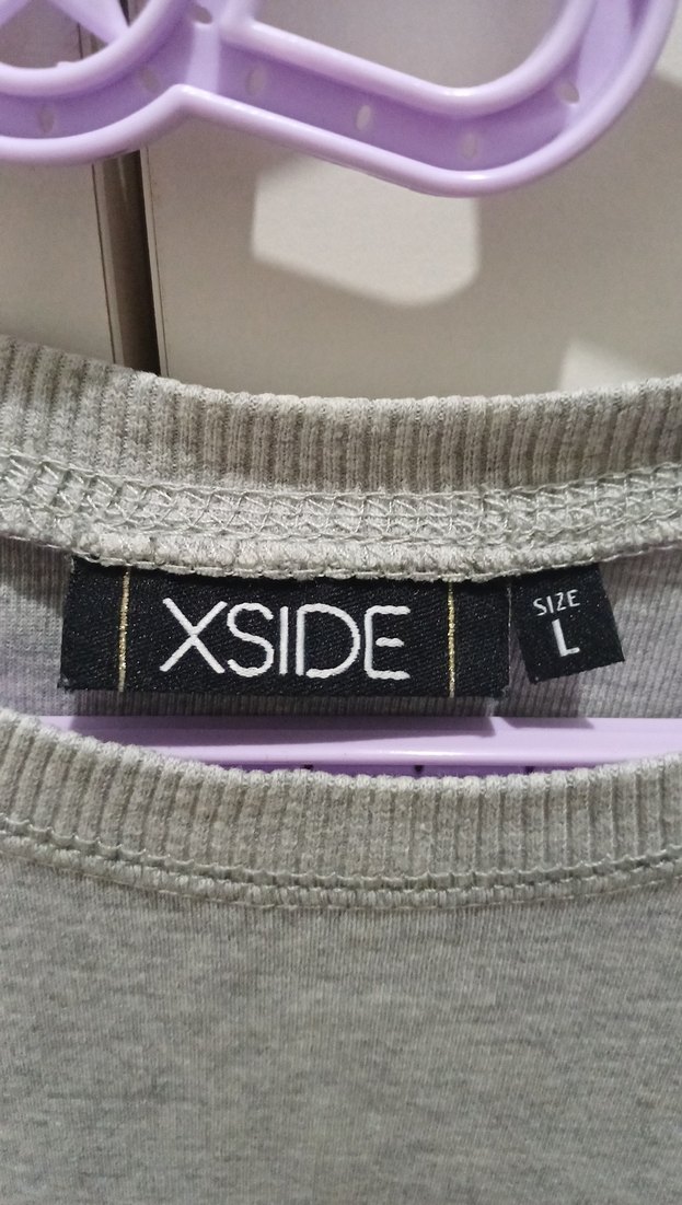 Gri Baskılı kadınUzun Kollu Tişört - Görsel 4