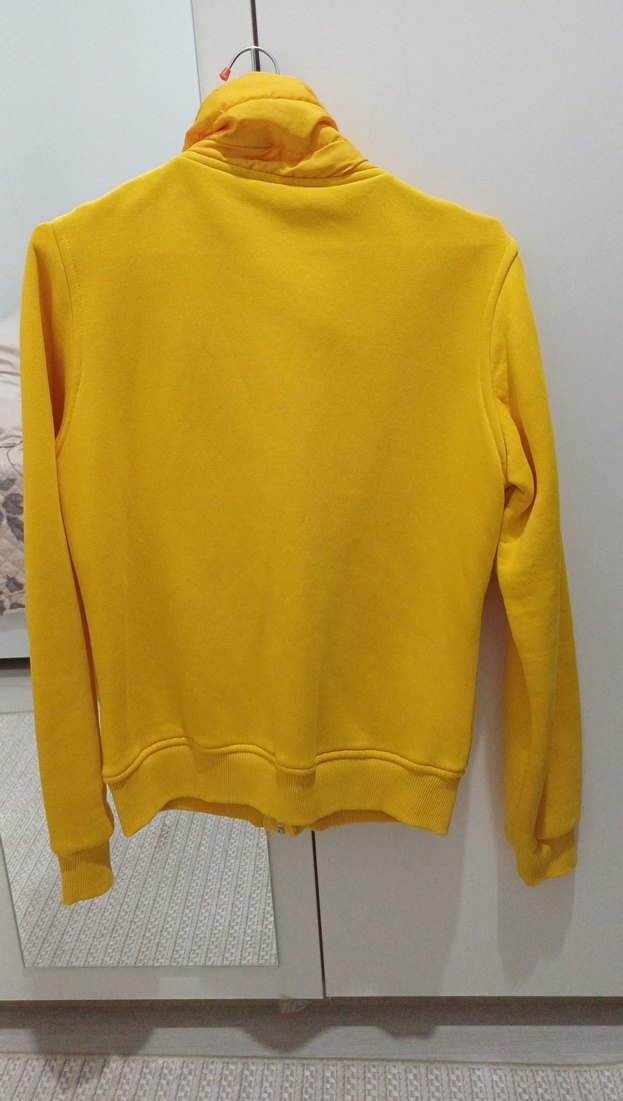 Sarı Fermuarlı Adidas Kadın Ceket - Görsel 5