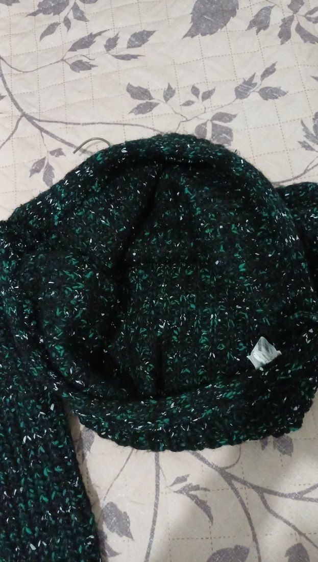 yeşil Örgü Kadın Kazak Uzun Kollu - Görsel 5