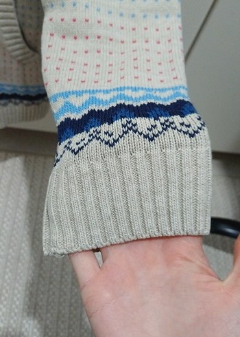 Bohem Tarz Çok Renkli Örgü  Hırka - Görsel 2