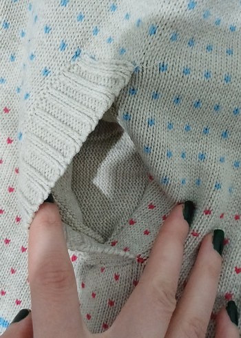 Bohem Tarz Çok Renkli Örgü  Hırka - Görsel 6