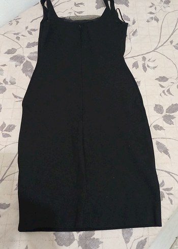 Siyah Straplez Kadın Kalem Elbise - Görsel 4