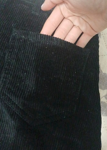 siyah kadın düğmeli etek - Görsel 2