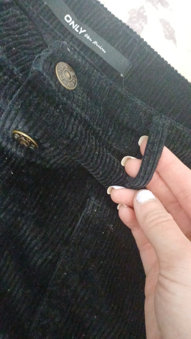 siyah kadın düğmeli etek - Görsel 3