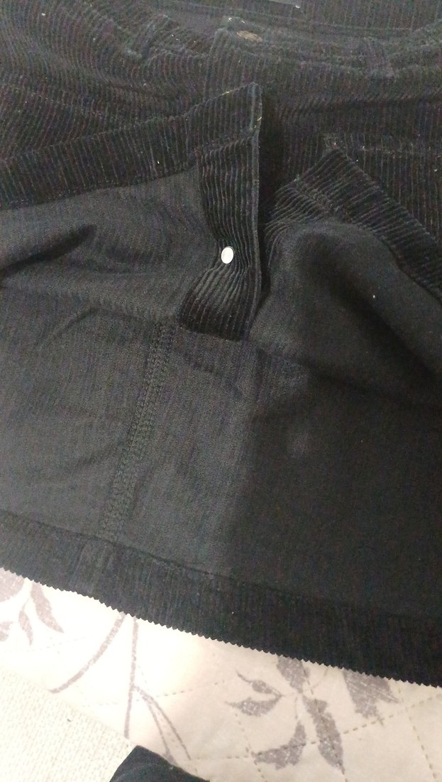 siyah kadın düğmeli etek - Görsel 5