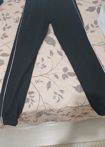 Kadın Siyah Rahat Kesim Spor Pantolon - Görsel 6