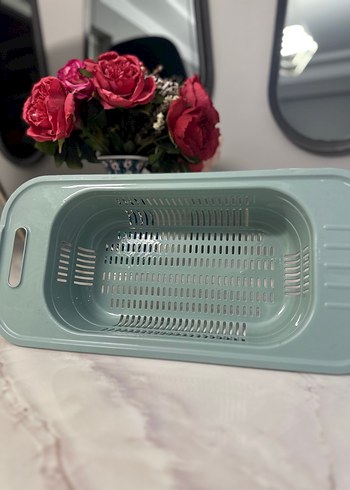 Mint Yeşili Plastik Sebzelik Süzgeç