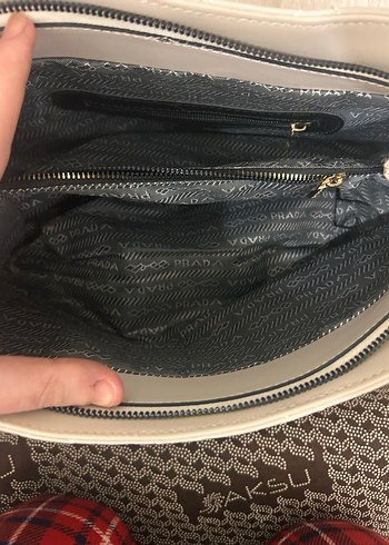 Gri Zincir Detaylı Kadın Çanta - Görsel 3