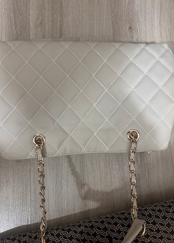 Gri Zincir Detaylı Kadın Çanta - Görsel 2
