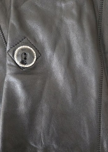 Kadın siyah hakiki Deri Ceket - Görsel 9